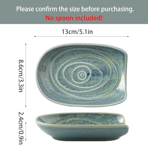 Ceramic Spoon Rest for Stove Top, Spoon Holder for Kitchen Counter