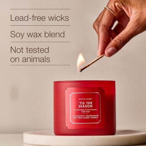 Bath & Body Works 3-Wick Candle, Tis the Season Scent, 2 Pack