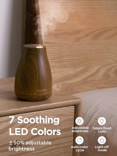 InnoGear Essential Oil Diffuser Ultrasonic Diffusers for Home Scent, Bronze