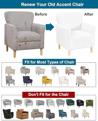 CRFATOP Accent Chair Cover, Stretch Armchair Slipcover for Living Room,A14