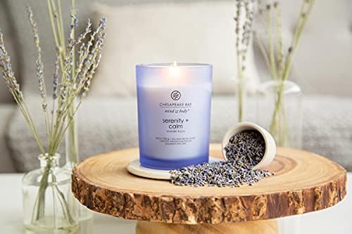 Chesapeake Bay Medium Jar Candles Duo - Peace + Tranquility (Cashmere Jasmine) and Serenity + Calm (Lavender Thyme) Home Decor