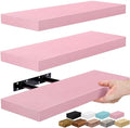 Sorbus 16 Inch Floating Shelves for Wall (3 Pack, Pink)