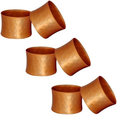 Round Hammered Napkin Rings Set of 12, Napkin Rings Bulk, Serviette Adornment for Table Settings, Modern Napkin Holder for Dinner Table Decor, Weddings, Christmas, Holiday, Banquets, Party, Easter