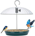 Kingsyard Platform Bird Feeder with Adjustable Dome for Outdoors Hanging