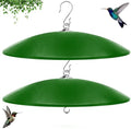 19.25-Inch Extra Large Squirrel Baffle,Hummingbird Feeder Shade Dome Cover, Bird Feeder Rain Guard, Hanging Squirrel Proof for Shepherd's Hook Outdoors (Green) 2 Pack