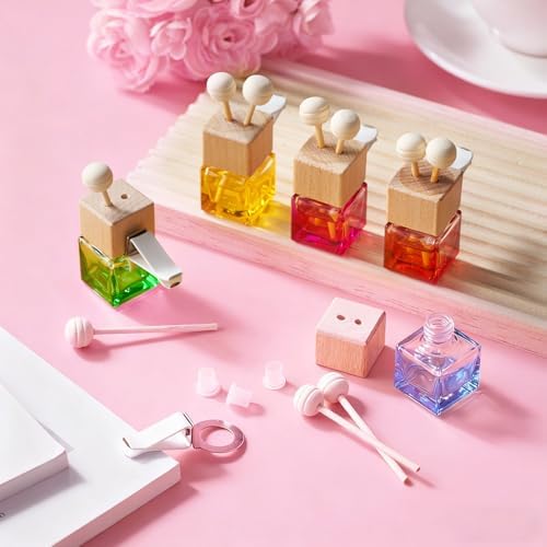 Zubebe 30 Pcs Car Diffuser Vent Clip Empty Diffuser Bottle, Colorful