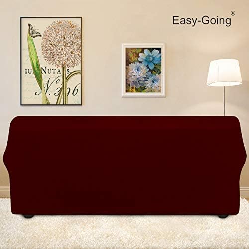 Easy-Going Stretch Oversized Sofa Couch Slipcover Washable Wine