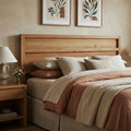ComfIQ Serene Wood Panel Headboard with Clean-Line Design, King, Pine