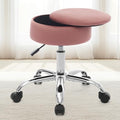 Adjustable Vanity Stool Storage Swivel Rolling Vanity Chair with Wheels