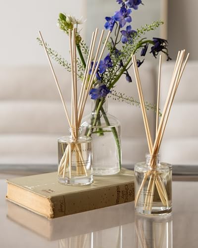 Brooklyn Candle Studio Luxury Palo Santo Reed Diffuser, 8 Rattan Reeds