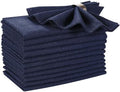 Ramanta Home Navy Cotton Dinner Napkins Set of 12, 18x18 Inch