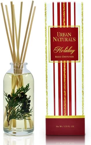 Urban Naturals Reed Diffuser Set, Cranberry & Pine - Bathroom Shelf Décor