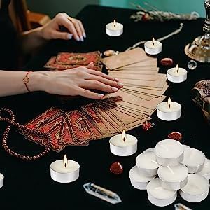 200 Pack,4 Hour Long time Burning,Unscented Tea Lights Candles,White, Smokeless, Dripless,for Weddings, Home, Pool,Shabbat