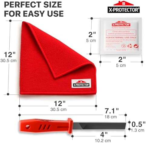 X-Protector Furniture Pads Preparation Set - File, Microfiber, 20 Wipes