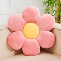 Kcvvcr Pink Flower Pillow, 19.6" Cute Flower Shaped Floor Pillow, Aesthetic Floral Plush Daisy Decorative Throw Pillows for Bed Sofa Couch