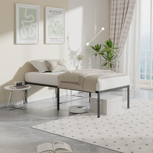 DUMOS Twin Bed Frames, 16 Inch Height Metal Platform Bed Frame