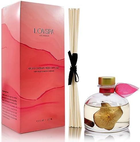 Reed Diffuser Set, Clarity Spicy Apple Cinnamon Scented Oil Diffuser with Sticks, Home Fragrance Accessories for Bathroom Shelf Decor, Aroma Diffusers for Home or Office Fall Decor, USA Made