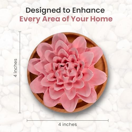 HOME ARCHIVE Aroma Diffuser with Aromatherapy Fragrant Oil Diffusers for Home Room Decor Fig Fragrance (Peony Flower (Pink))