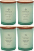 Chesapeake Bay Balance + Harmony Scented Candle Water Lily Pear Fragrance 50 Hours Burn Time Warm & Decorative Soy Wax Blend (Pack of 4)