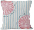 Christian Preppy Beach Seashell Throw Pillow Cover 18x18, Coastal Pink Seashell Bible Verse Decorative Pillow Covers for Home Bedroom Living Room, Religious Beach Accent Pillows Cover Pillowcases