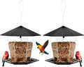 Jealoeur Outdoor Hanging Bird Feeder - Black 2 Pack Wild Bird Seed