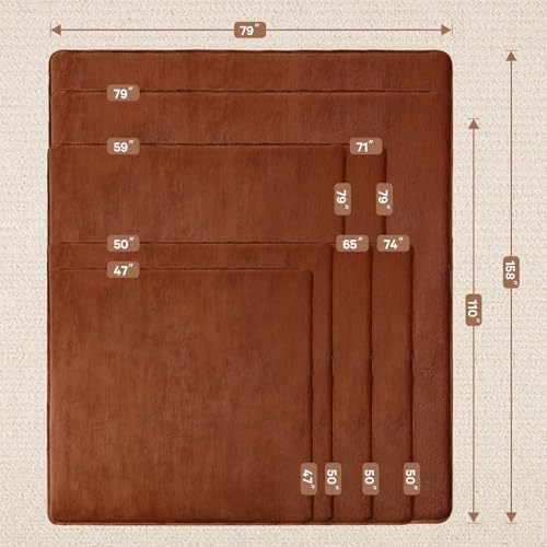 Baby Play Mat Floor,Tummy Time Area Rug 50x50 Playpen Muscle Mat Brick Red