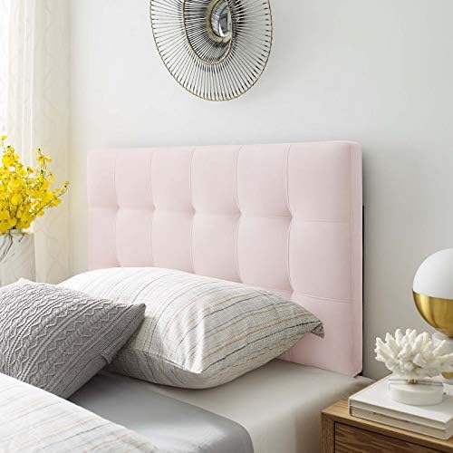 Modway Lily Biscuit Tufted Twin Performance Velvet Headboard, Pink