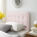 Modway Lily Biscuit Tufted Twin Performance Velvet Headboard, Pink
