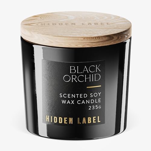 Hidden Label Black Orchid Scented Candle, 8.3 oz