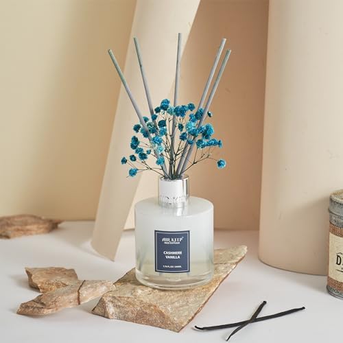 Airkeep Reed Diffuser Set/Cashmere Vanilla/6.76 fl oz(200ml)/1 Pack/Home & Office Decor Aromatherapy Diffuser Oil Gift Set