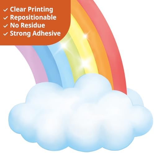 DECOWALL Rainbow Sun Clouds Stars Wall Stickers Decals Nursery (SG3-2314)