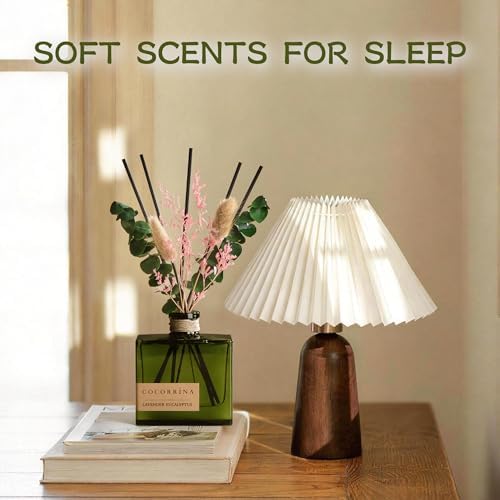 COCORRÍNA Dried Flowers Reed Diffuser, Lavender Eucalyptus Scent 6.76 fl oz