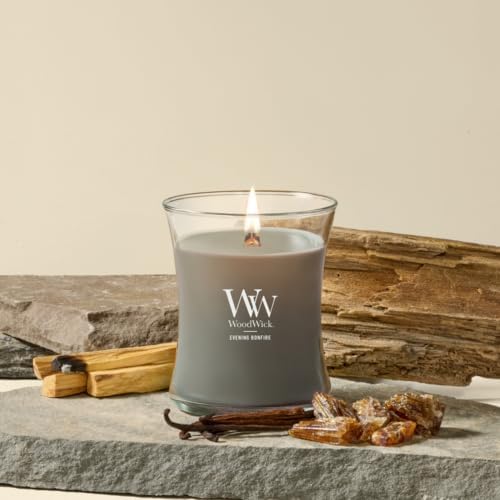 WoodWick Evening Bonfire Scented Candle, Crackling Wick, 9.7oz