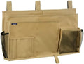 Surblue Bedside Caddy Hanging Bed Organizer Storage Bag Pocket for Bunk and Hospital Beds, College Dorm Rooms Baby Bed Rails,Camp 8 Pockets (Khaki)