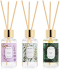 Airkeep Reed Diffuser Set, 3 Pack Lavender Garden Wild Mint&Eucalyptus Forest Mist Fragrance Oils for Home, Long Lasting Aroma with Reed Sticks for Bedroom, Bathroom, Living Room & Office