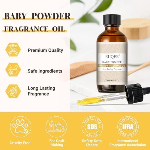 EUQEE Baby Powder Fragrance Oil for DIY Bath Bombs(2.02 Fl oz)
