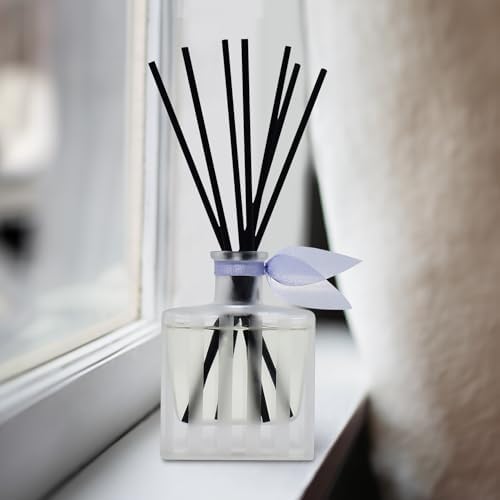 Reed Diffuser Set, DE-Stress Lavender Eucalyptus Scented Oil Diffuser with Sticks, Home Fragrance Accessories for Bathroom Shelf Decor, Aroma Diffusers for Home or Office Desk, USA Made