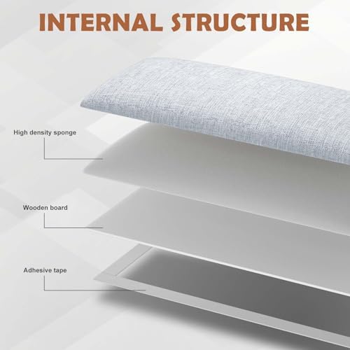 IFNOW Wall Mounted Headboard, Peel and Stick Panels, Lvory White, Queen