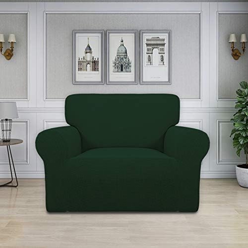 Easy-Going Stretch Oversized Chair Slipcover with Arm Washable Dark Green