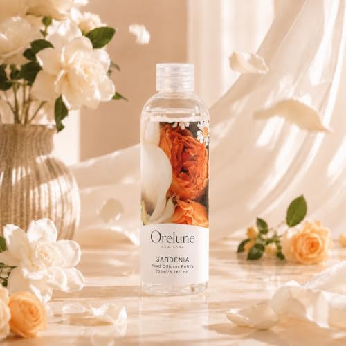 Reed Diffuser Essential Oil Refill Gardenia Floral - 200ml Scented Oil for Home Aromatherapy Bedroom Decor