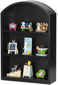 9"x13.5" Small Arched Trinket Display Shelf Shadow Box, Black