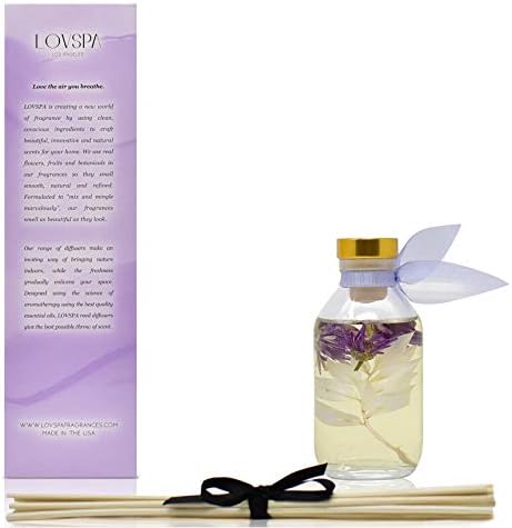 Reed Diffuser Set - Lavender Vanilla Scented Diffuser with Sticks