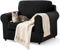 SUBRTEX 3 Pieces Stretch Sofa Slipcover Sets Couch Cover Sets Backrest Cushion Covers Furniture Protector Collection Set for Oversize Sofa Loveseat Chair Slip Covers(Small, Black)