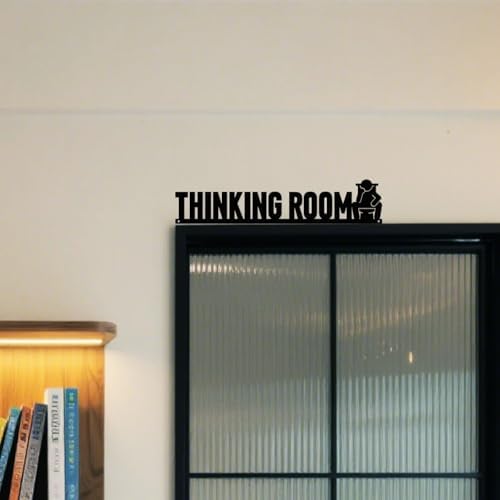 CUTHOLLOW Thinking Room Door Topper Sign Metal Wall Art Decor