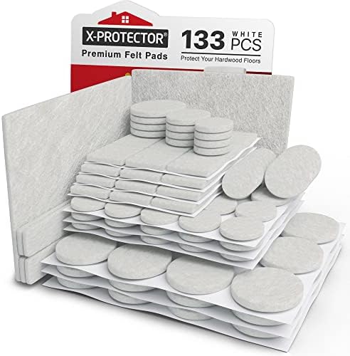 Felt Furniture Pads X-PROTECTOR 133 PCS - Furniture Pads for Hardwood Floor