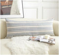 Cethom Decorative Boho Lumbar Pillow Covers, Modern Farmhouse Couch Pillowcase, 14 x 36 Long Accent Body Throw Pillow Covers, Sofa Bed Living Room Decor Cushion Case, Blue and Beige, Pack of 1