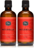 P&J Fragrance Oil - Watermelon Scented Candle Making, Soap Making, Diffuser Oil, 100ml (Pack of 2)
