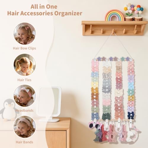 Beige Headband Holder, Hair Accessories Organizer, Munzong Bows Organizer
