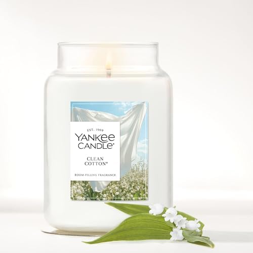Yankee Candle Clean Cotton Scented Candle, 22oz Large Jar