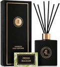 Black Reed Diffusers for Home | Premium Long-Lasting Fragrance Diffuser | Reed Diffuser Sticks in Oil Set | Smells Good in Bathroom & Office | Black, Balsam Reed Diffuser(5 oz)